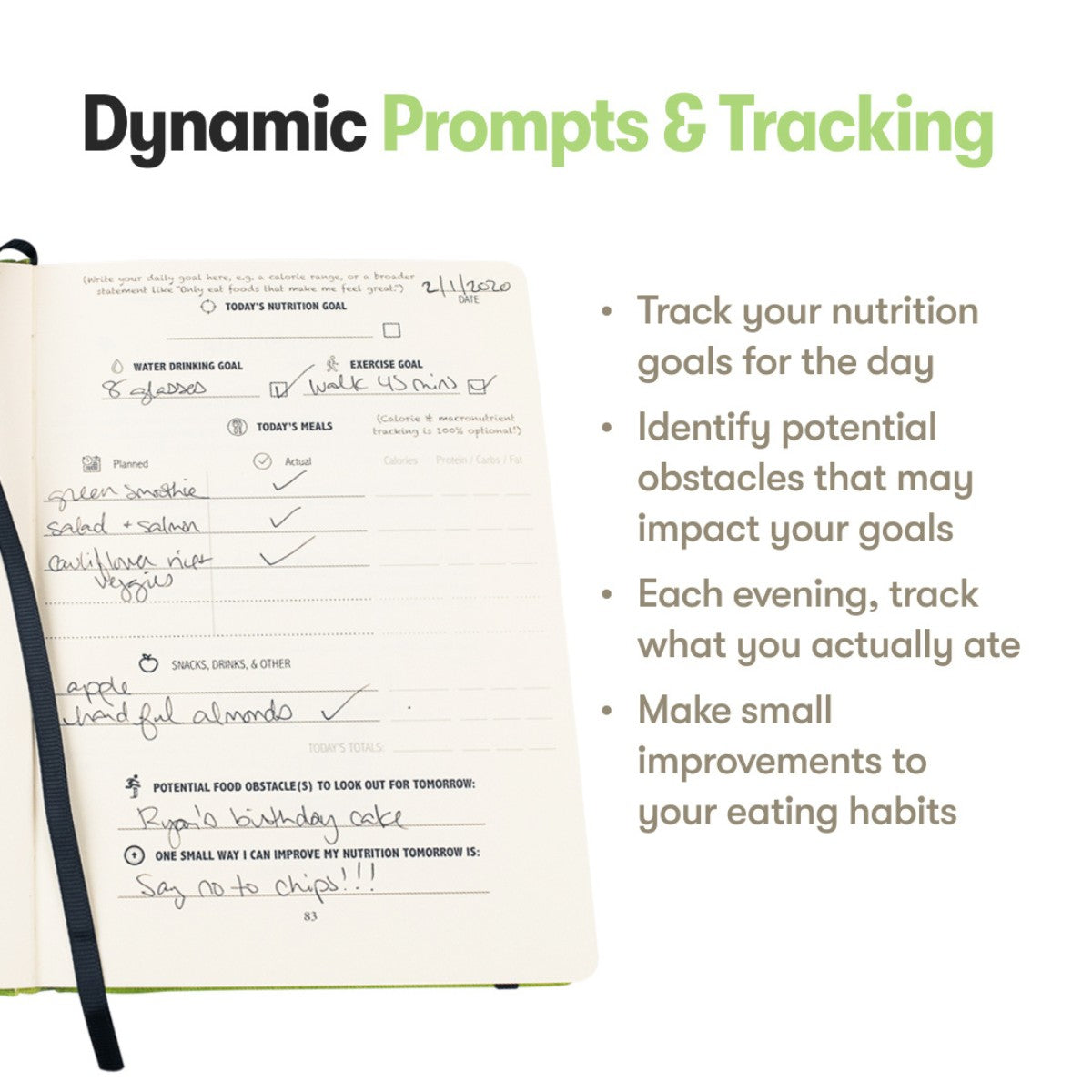 Plan your meals, then track what you ate