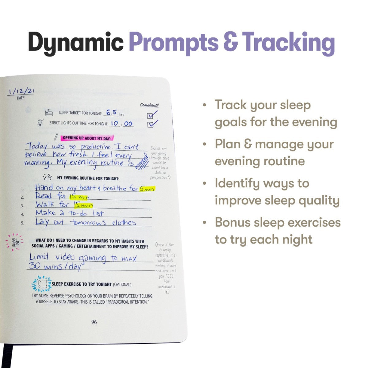 Your daily tracking page