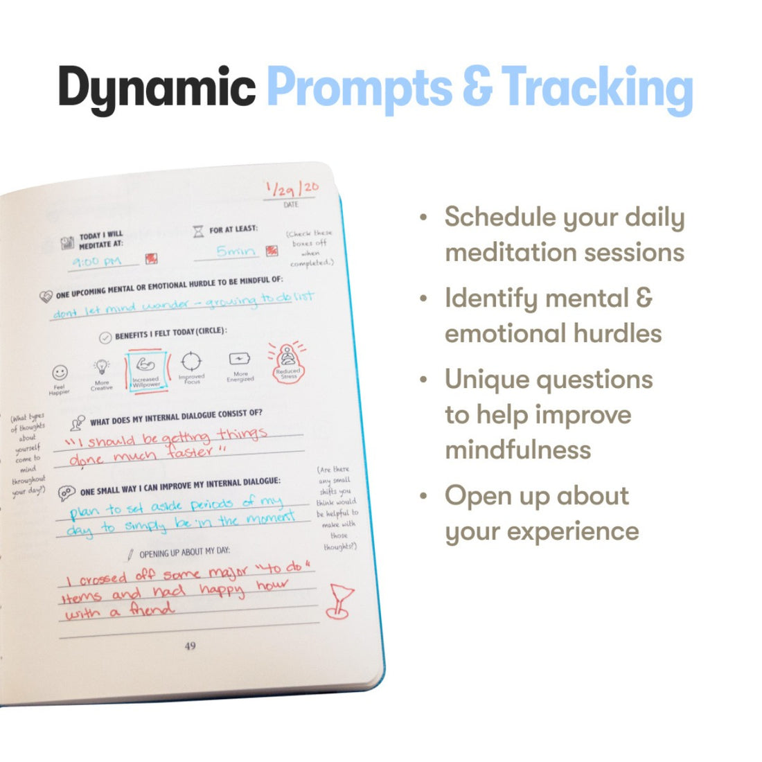 Daily tracking page