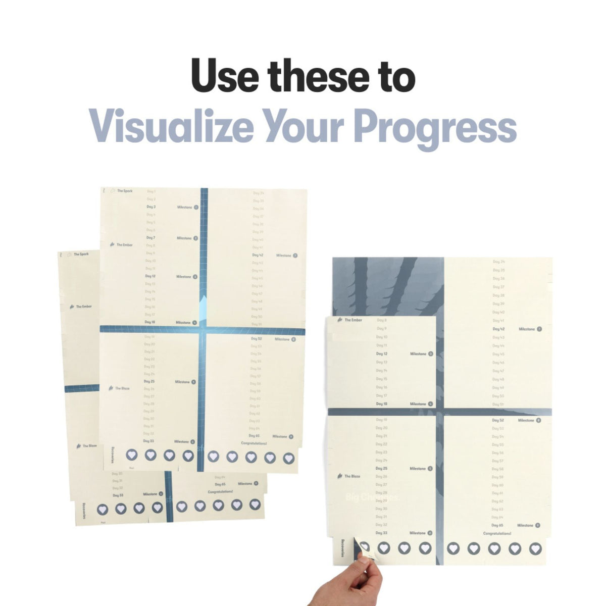 Peel-off progress trackers