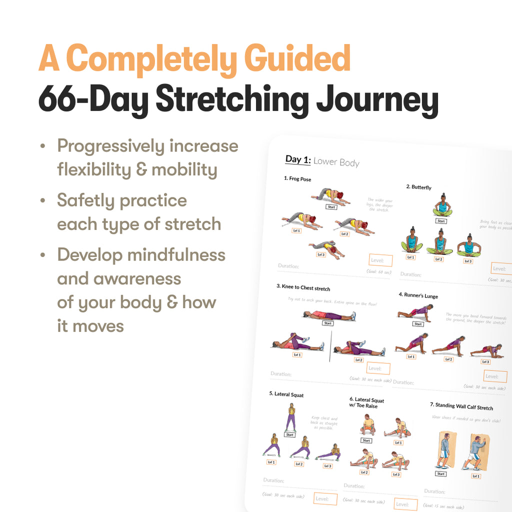  Flow Yoga Poster: Wall chart for Stretching and