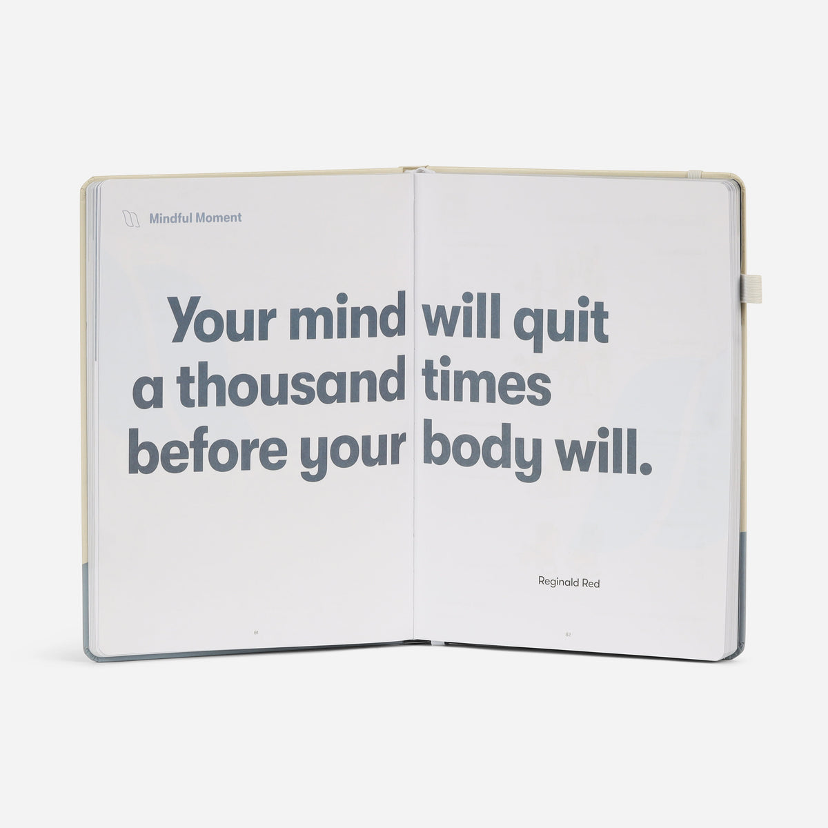 Short motivation pages between workouts