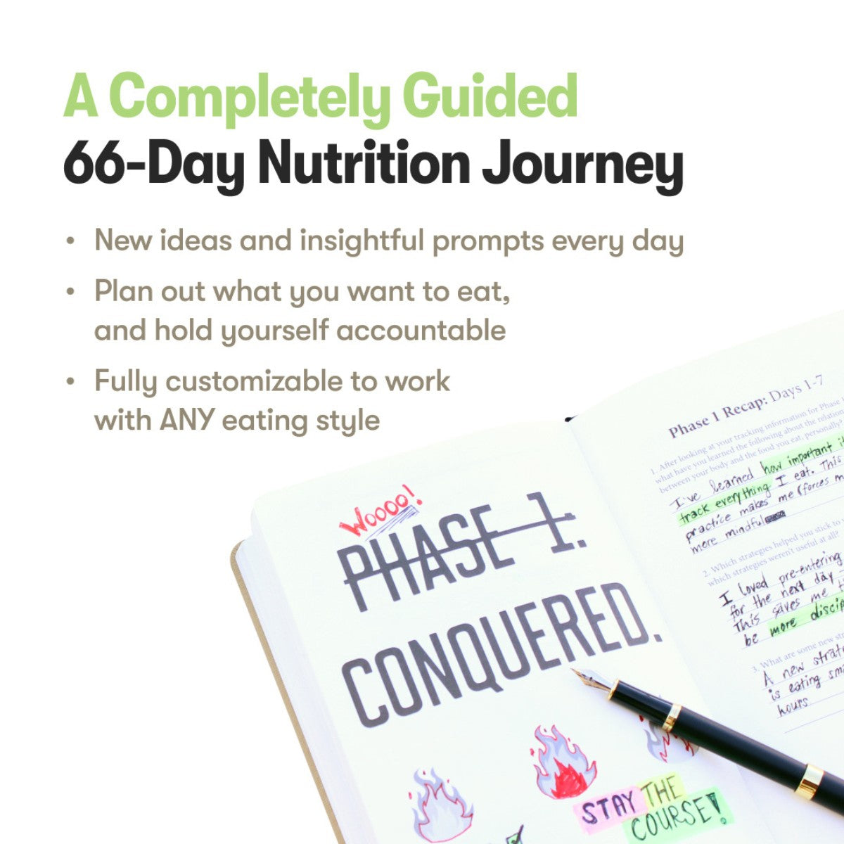 A guided 66-day nutrition journal