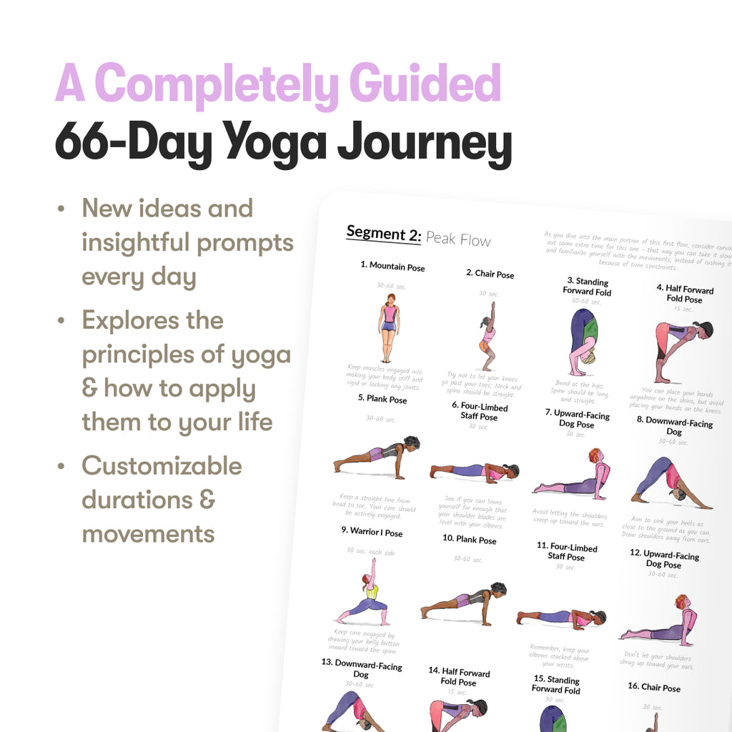  Flow Yoga Poster: Wall chart for Stretching and