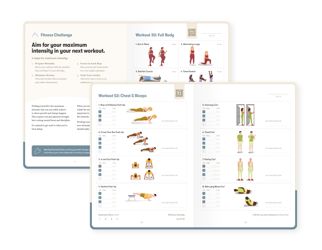 Home Workout Journals Combo Habit Nest