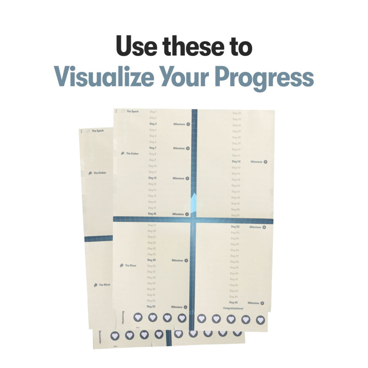 Two peel-off progress trackers