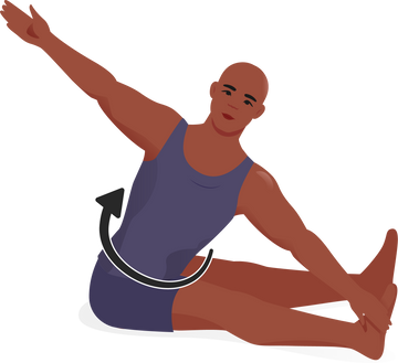 6. Revolved Seated Straddle Pose