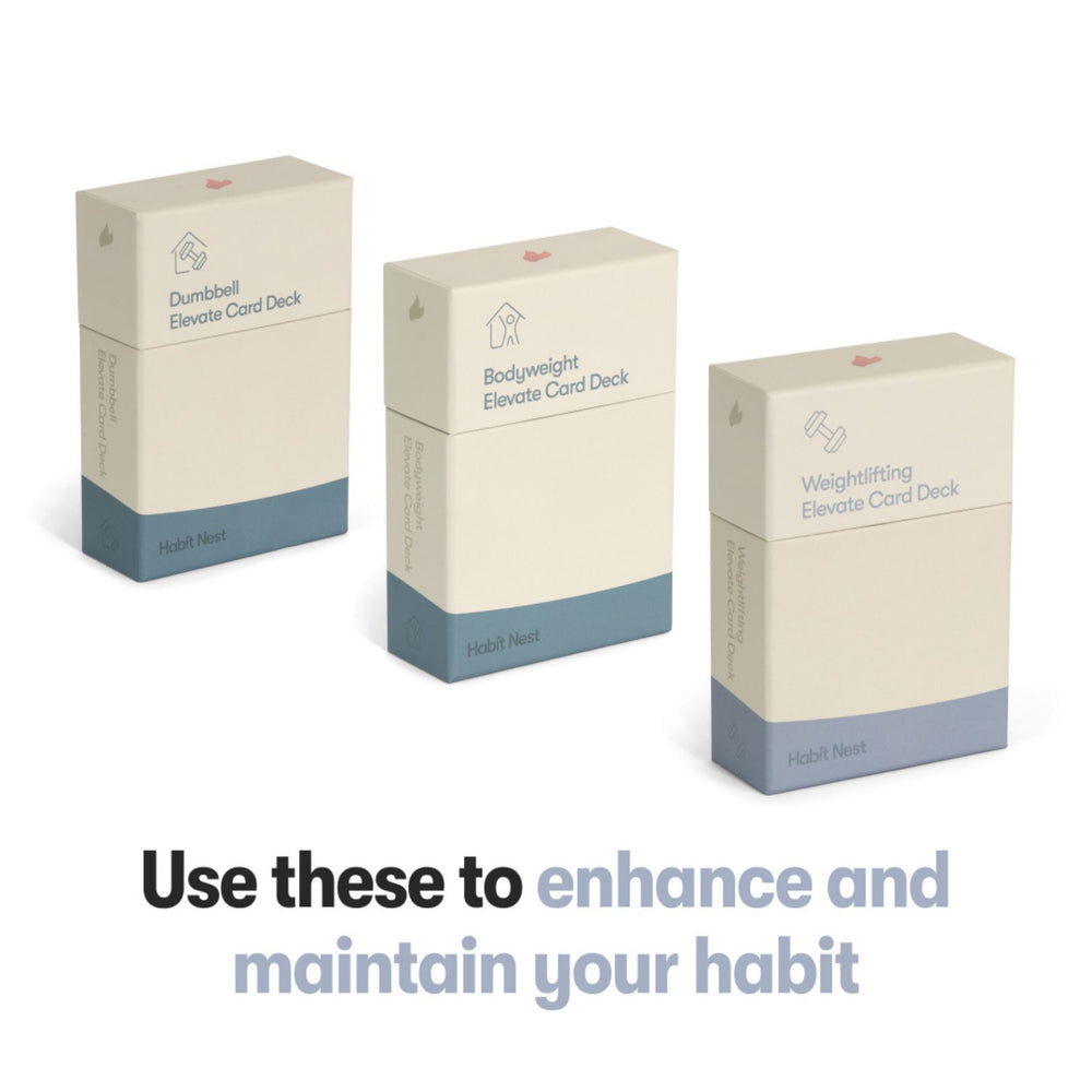 Three exercise card decks